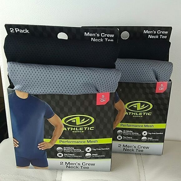 Athletic Works mesh set of 4 men's crew neck tees - Picture 5 of 8